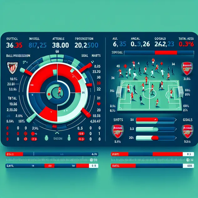 Số liệu thống kê về trận đấu Athletic Bilbao gặp Arsenal trong UEFA Champions League 2025