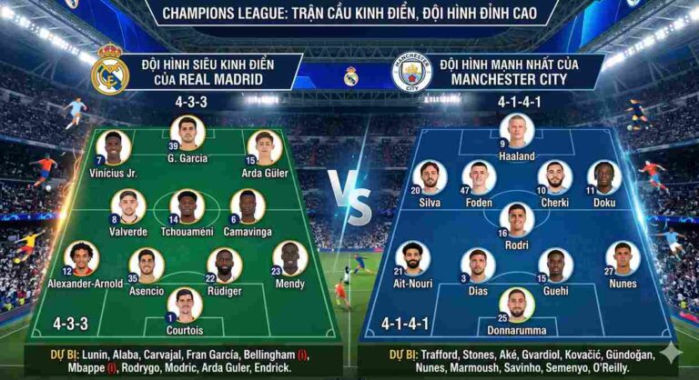 Doi hinh real madrid gap man city (2)