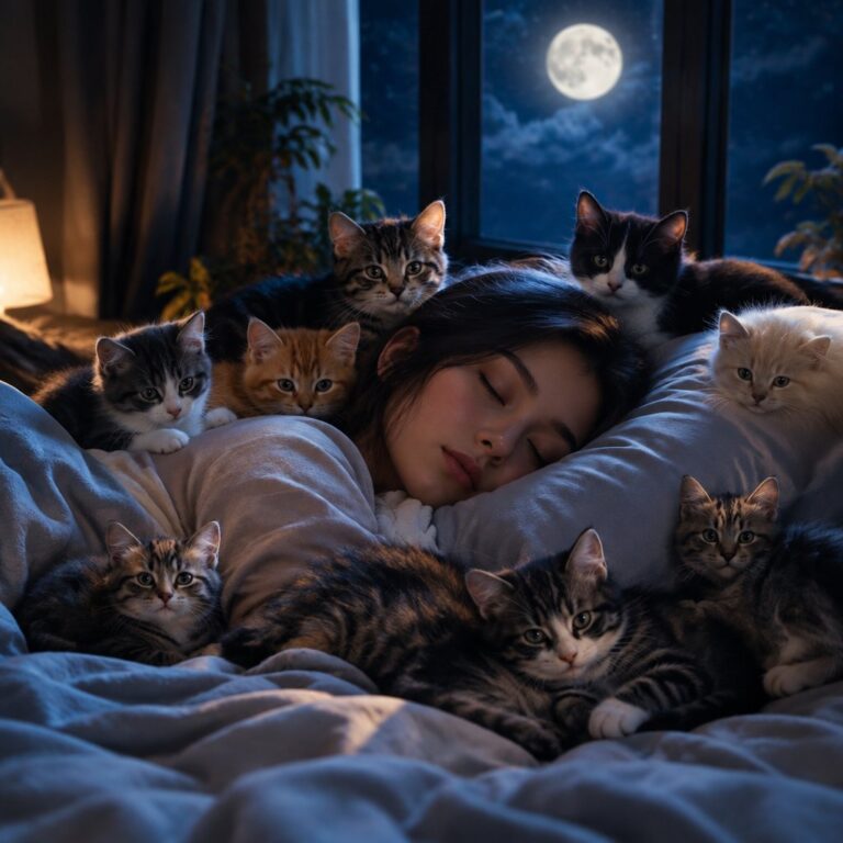 nằm mơ thấy 9 con mèo